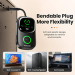 Adattatore audio wireless Toocki 2-in-1 Bluetooth 5.4 con trasmettitore, ricevitore, AUX e ingresso da 3,5 mm e indicatore di carica., BT-05