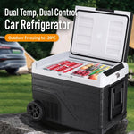 Frigorifero portatile a compressore per auto con doppio controllo della temperatura e ruote., 35L, 45L, 55L