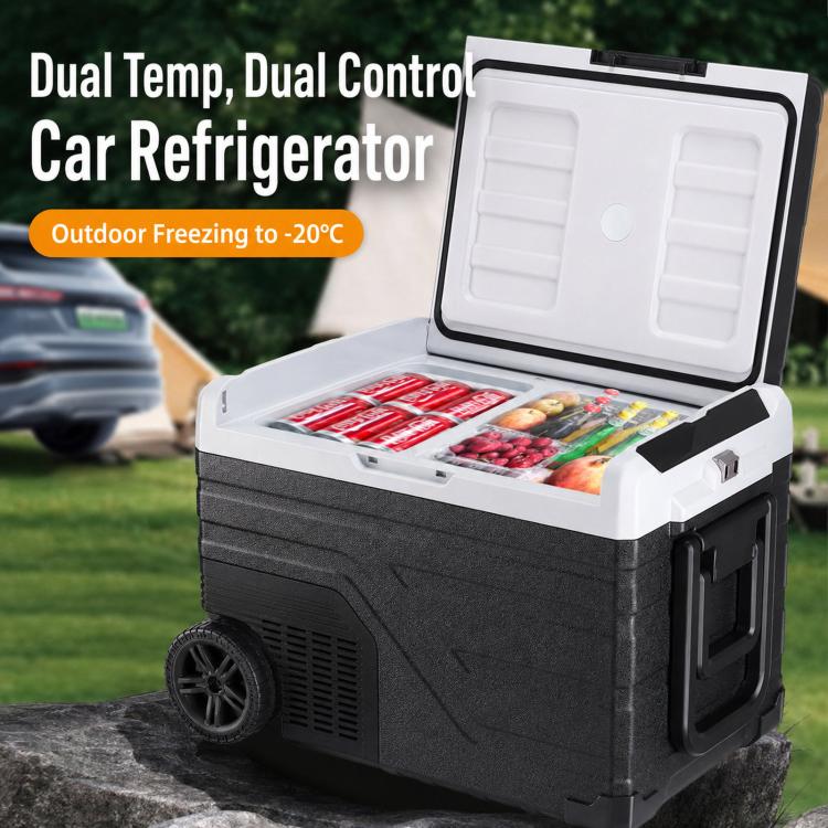 Frigorifero portatile a compressore per auto con doppio controllo della temperatura e ruote., 35L, 45L, 55L