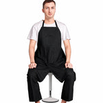 Grembiule da lavoro in tela con gambe divise e multitasche