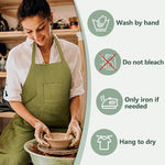 Grembiule da lavoro in tela con gambe divise e multitasche