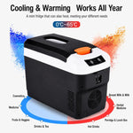 Mini frigo portatile digitale da 10 litri con controllo della temperatura, ideale per auto, per conservare bevande, medicinali, frutta e cosmetici. Spina USA., 10L Black