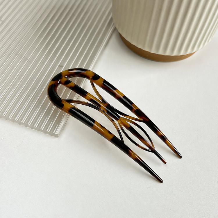 Fermagli per capelli a forma di U in fibra di acetato