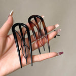 Fermagli per capelli a forma di U in fibra di acetato