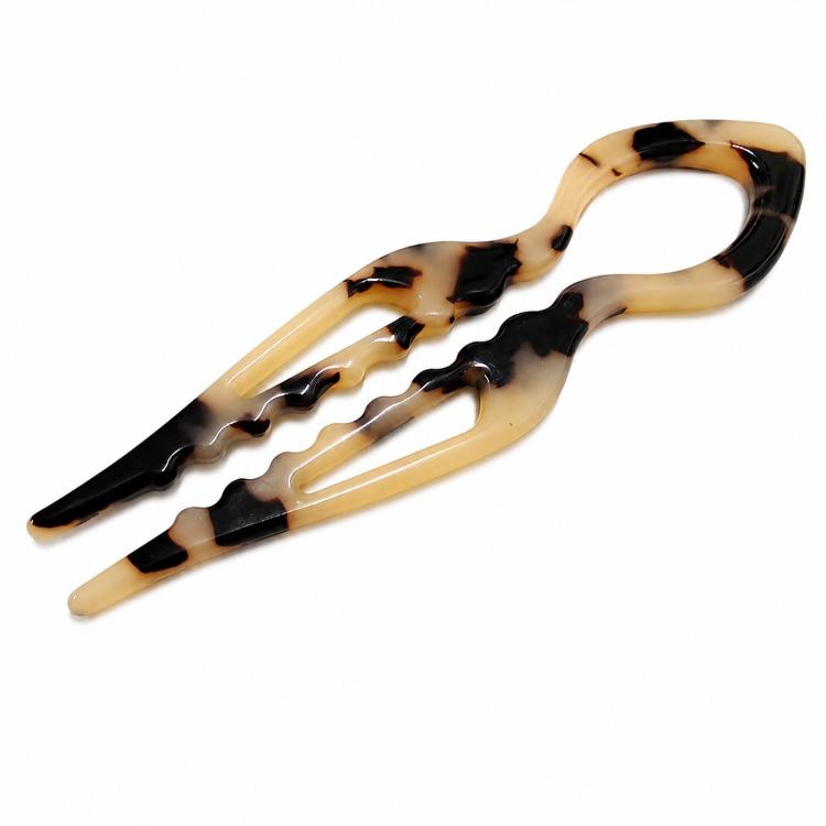 Fermaglio per capelli a U in acetato a forma di pesce 15cm