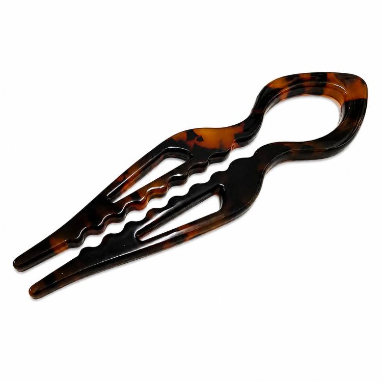 Fermaglio per capelli a U in acetato a forma di pesce 15cm