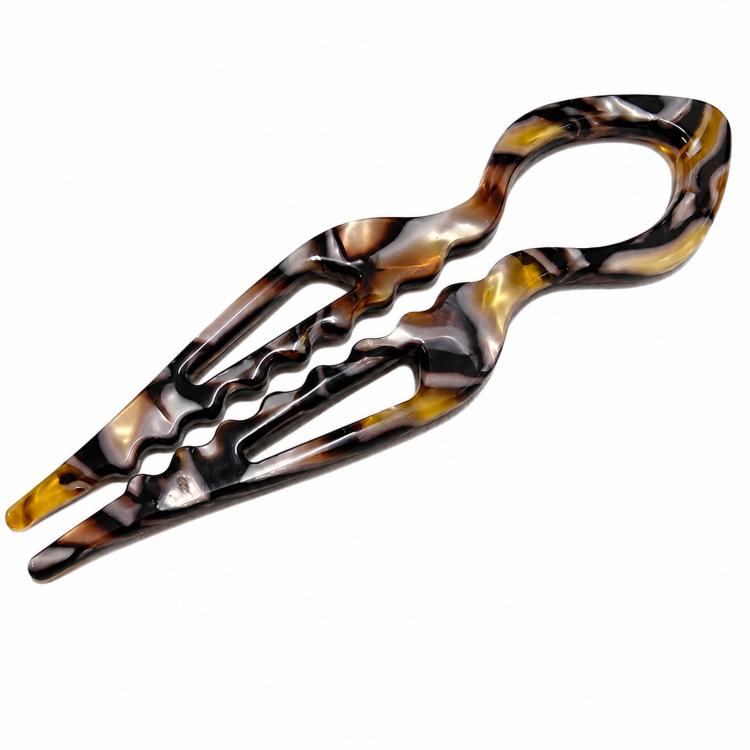 Fermaglio per capelli a U in acetato a forma di pesce 15cm