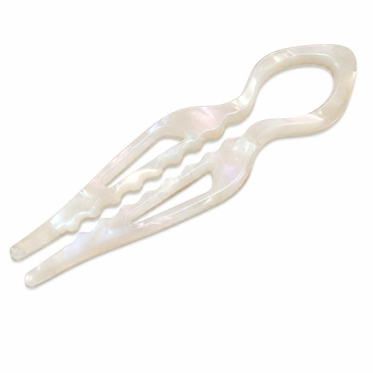 Fermaglio per capelli a U in acetato a forma di pesce 15cm
