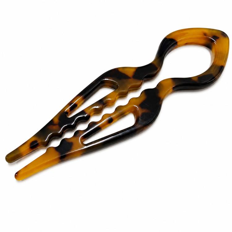 Fermaglio per capelli a U in acetato a forma di pesce 15cm