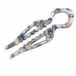 Fermaglio per capelli a U in acetato a forma di pesce 15cm