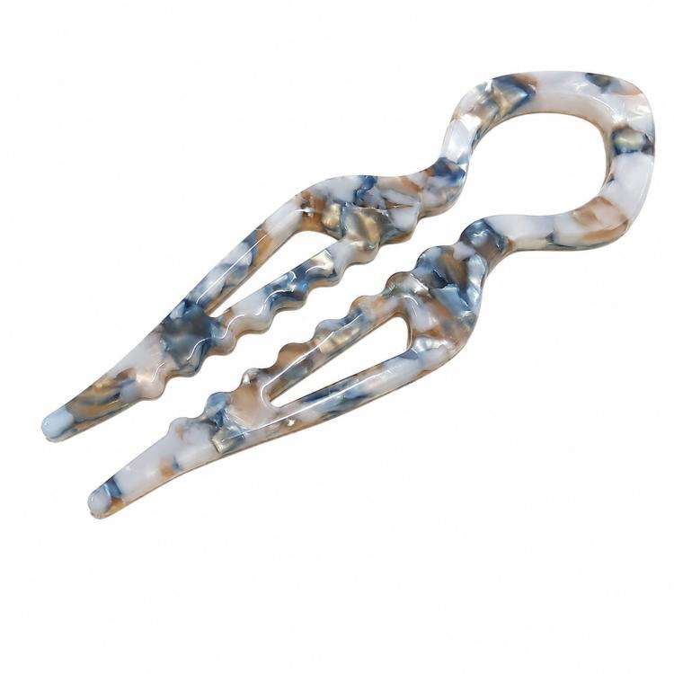 Fermaglio per capelli a U in acetato a forma di pesce 15cm