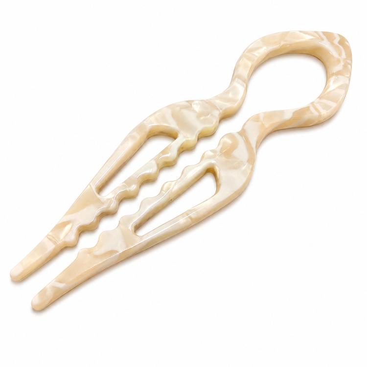 Fermaglio per capelli a U in acetato a forma di pesce 15cm