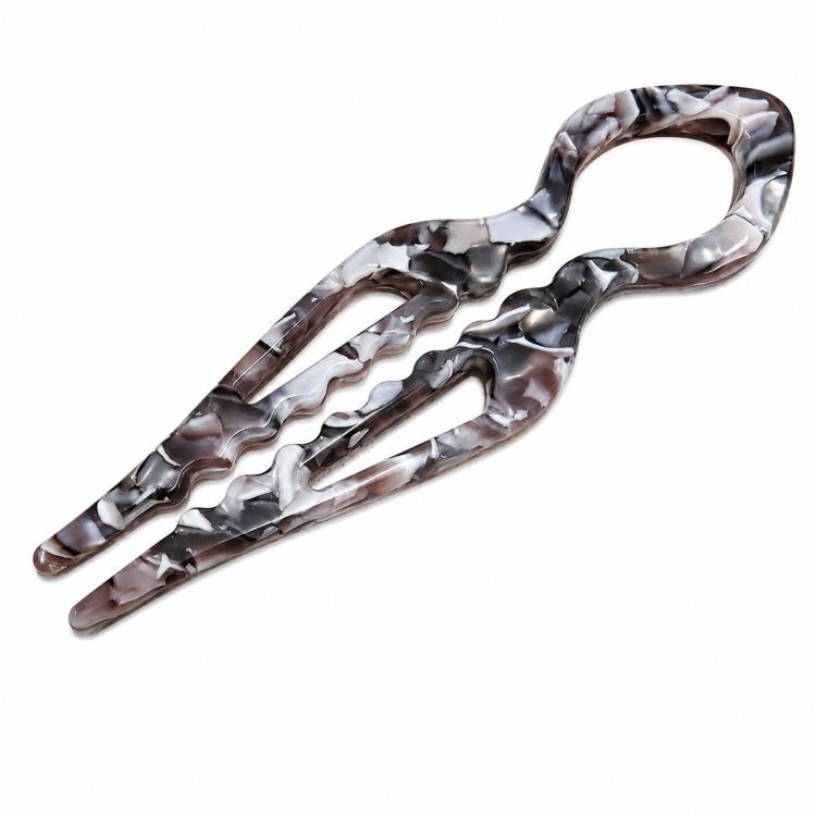 Fermaglio per capelli a U in acetato a forma di pesce 15cm