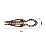 Fermaglio per capelli a U in acetato a forma di pesce 15cm