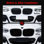 Componenti per la modifica della presa d'aria della griglia anteriore per BMW X3 G01 / X4 G02 2018-2021, Single Line, Dual Line