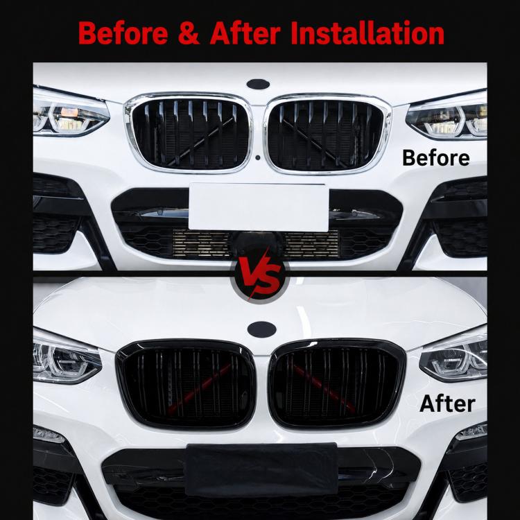 Componenti per la modifica della presa d'aria della griglia anteriore per BMW X3 G01 / X4 G02 2018-2021, Single Line, Dual Line