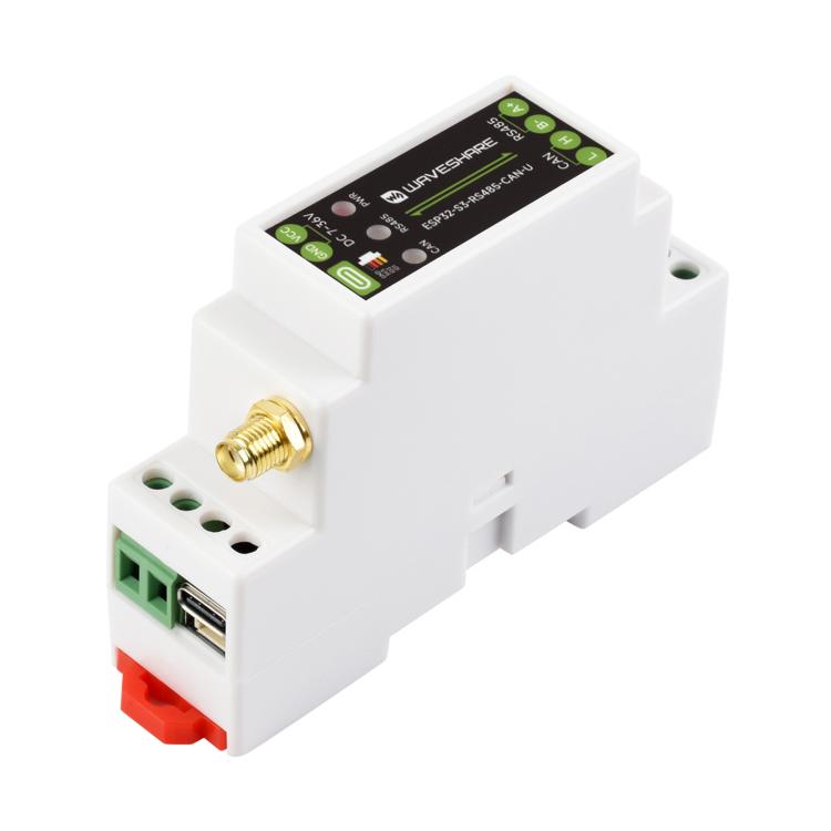 Scheda di controllo WAVESHARE ESP32-S3 con interfacce di comunicazione RS485 e CAN, supporta Wi-Fi/Bluetooth e dispone di molteplici circuiti di protezione integrati., External Antenna, Onboard Antenna