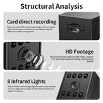 Mini telecamera WiFi ricaricabile W10, senza fili, 1080P, per interni, con base magnetica e visione notturna.