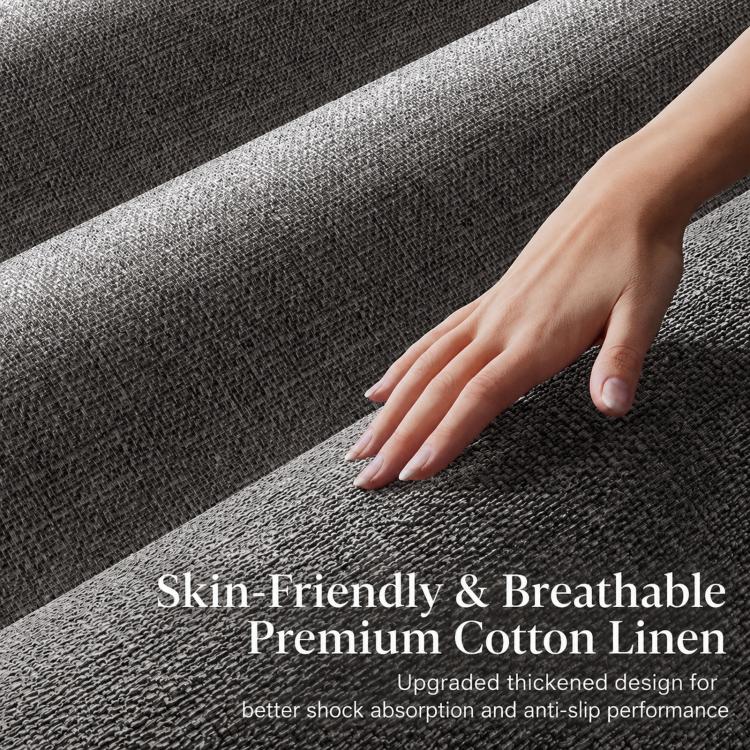 Tappetino da scrivania in lino antiscivolo in gomma per tastiera e mouse, ideale per casa e ufficio, con bordi cuciti., 800x300x4mm, 800x400x4mm, 900x400x4mm, 900x450x4mm