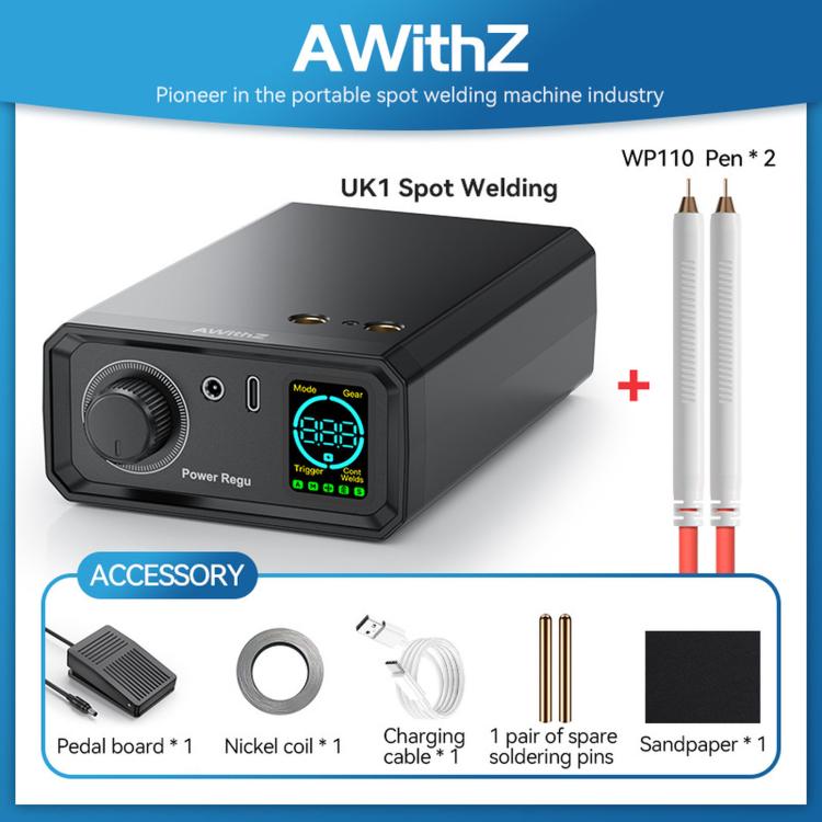 Saldatrice a punti portatile AWithZ UK1 9 kW con pedale