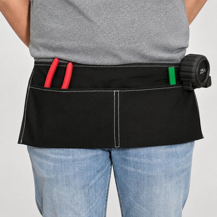 Grembiule da vita in tela con tasche per lavoro
