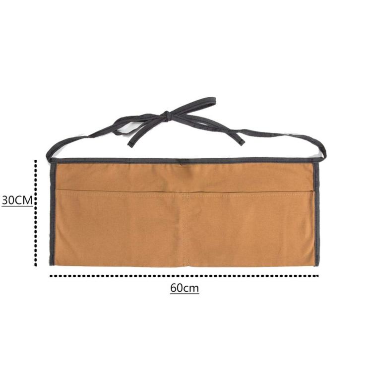 Grembiule da vita in tela con tasche per lavoro