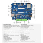WAVESHARE ESP32-S3 Scheda di sviluppo con display touch vocale AI da 7 pollici, risoluzione 800 × 480, touch a 5 punti, pannello display IPS, supporta Wi-Fi a 2,4 GHz e BLE 5, 34894