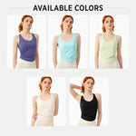 Reggiseno sportivo con spalline incrociate sulla schiena e coppe fisse integrate, canotta da yoga, S, M, L, XL