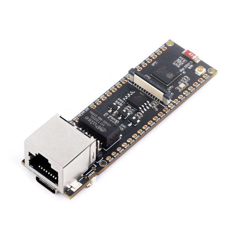 Scheda di sviluppo WAVESHARE ESP32-S3 ETH, porta Ethernet RJ45 10/100Mbps, supporto Wi-Fi e Bluetooth, processore dual core a 240 MHz, Single Board No Soldered Pin Header, Mainboard+OV5640 Camera No Soldered Pin Header                                  ...