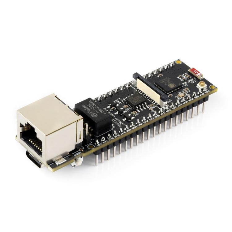Scheda di sviluppo WAVESHARE ESP32-S3 ETH, porta Ethernet RJ45 10/100Mbps, supporto Wi-Fi e Bluetooth, processore dual core a 240 MHz, Single Board No Soldered Pin Header, Mainboard+OV5640 Camera No Soldered Pin Header                                  ...