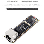 Scheda di sviluppo WAVESHARE ESP32-S3 ETH, porta Ethernet RJ45 10/100Mbps, supporto Wi-Fi e Bluetooth, processore dual core a 240 MHz, Single Board No Soldered Pin Header, Mainboard+OV5640 Camera No Soldered Pin Header                                  ...