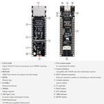 Scheda di sviluppo WAVESHARE ESP32-S3 ETH, porta Ethernet RJ45 10/100Mbps, supporto Wi-Fi e Bluetooth, processore dual core a 240 MHz, Single Board No Soldered Pin Header, Mainboard+OV5640 Camera No Soldered Pin Header                                  ...
