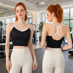Reggiseno sportivo da donna antiurto con supporto laterale per il seno, coppe fisse sul retro, canotta da yoga., S, M, L, XL