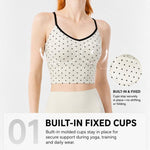 Reggiseno sportivo da donna antiurto con supporto laterale per il seno, coppe fisse sul retro, canotta da yoga., S, M, L, XL