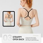 Reggiseno sportivo da donna antiurto con supporto laterale per il seno, coppe fisse sul retro, canotta da yoga., S, M, L, XL