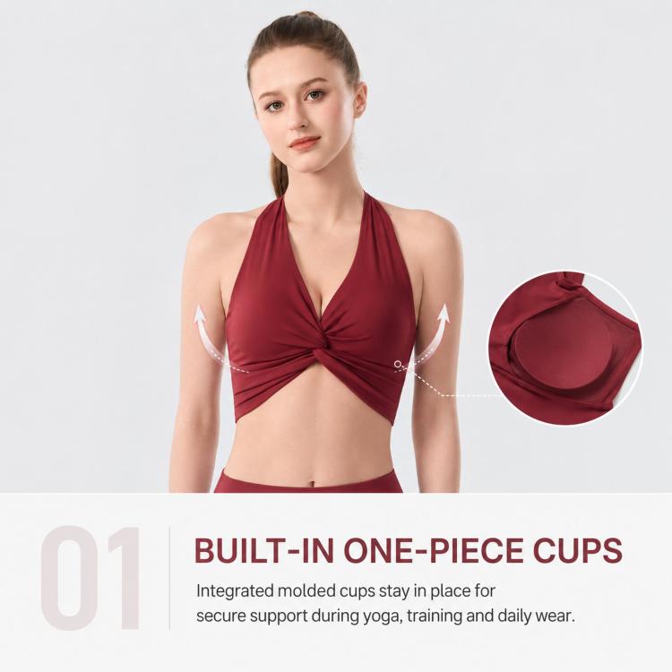 Reggiseno sportivo integrato antiurto per fitness, indossabile anche sulla schiena, ideale per yoga e bellezza., S, M, L, XL