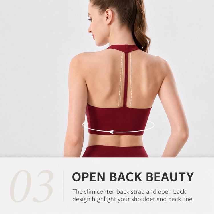 Reggiseno sportivo integrato antiurto per fitness, indossabile anche sulla schiena, ideale per yoga e bellezza., S, M, L, XL