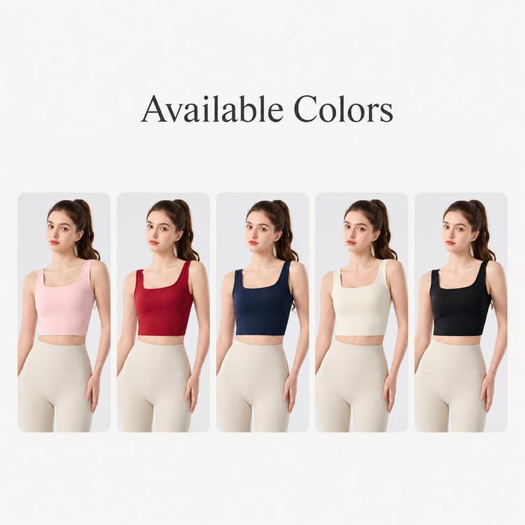 Top da yoga estivo sexy senza schienale da donna, canotta sportiva con coppe imbottite., S, M, L, XL