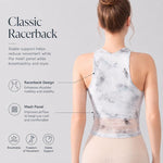 Gilet sportivo da donna con imbottitura sul seno, scollo a cappuccio, top a rete per fitness e yoga., S, M, L, XL