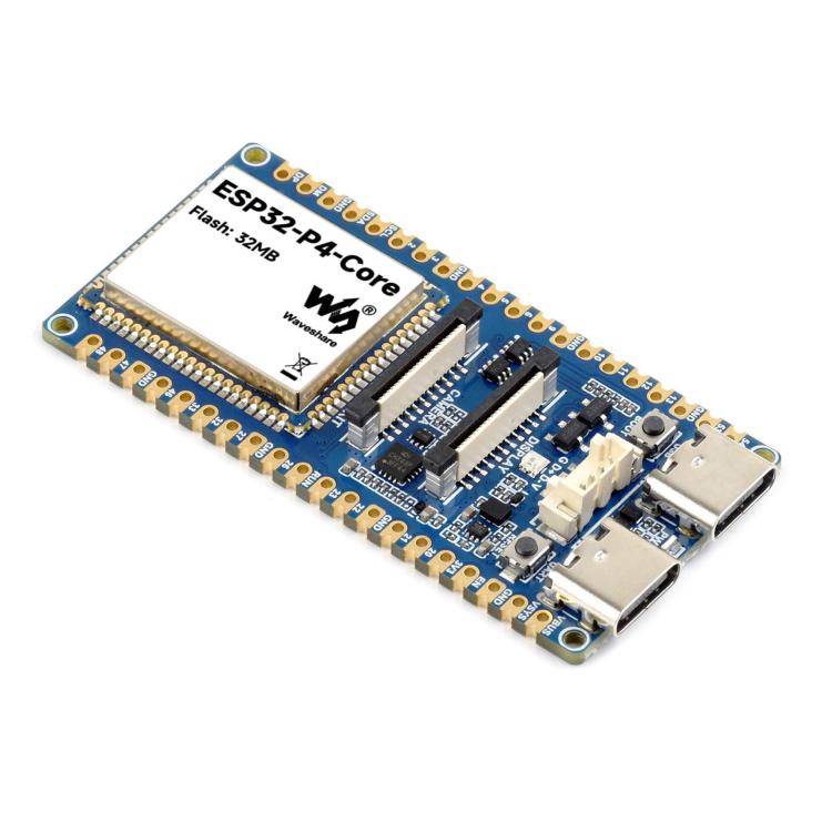 Scheda di sviluppo WAVESHARE ESP32-P4-Core, dotata di processori RISC-V dual-core e single-core a 32 bit, supporta USB OTG 2.0 HS, With Soldered Pin Header, No Soldered Pin Header