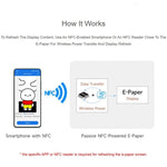 WAVESHARE Display E-Paper passivo da 2,9 pollici con alimentazione NFC (G), visualizzazione a 4 colori rosso/giallo/nero/bianco, alimentazione e aggiornamento wireless, 34751