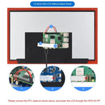 Display touch capacitivo DSI ad alta risoluzione da 13,3 pollici WAVESHARE, 1920 × 1080, IPS, pannello in vetro temperato, interfaccia DSI, touch a 10 punti, Without Back Panel, With Back Panel