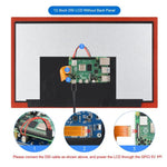 Display touch capacitivo DSI ad alta risoluzione da 13,3 pollici WAVESHARE, 1920 × 1080, IPS, pannello in vetro temperato, interfaccia DSI, touch a 10 punti, Without Back Panel, With Back Panel