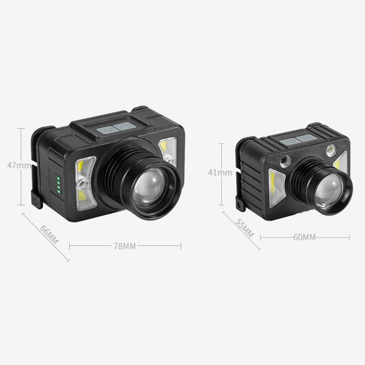 Lampada frontale LED ricaricabile con sensore di movimento