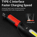 Lampada di ispezione a LED pieghevole E-SMARTER ZW8905 con staffa, ricaricabile tramite USB, portatile, per riparazioni automobilistiche.