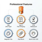 Lampada da lavoro E-SMARTER H30 ricaricabile con clip