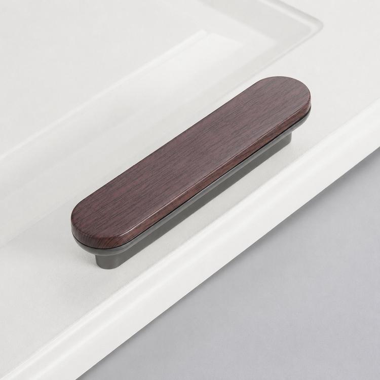 Maniglia per cassetti in lega di zinco effetto legno 8cm