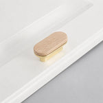 Maniglia per cassetti in lega di zinco effetto legno 8cm