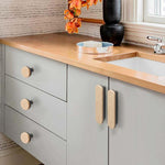 Maniglia per cassetti in lega di zinco effetto legno 8cm