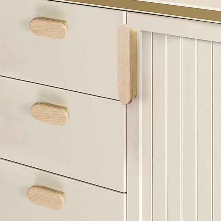 Maniglia per cassetti in lega di zinco effetto legno 8cm